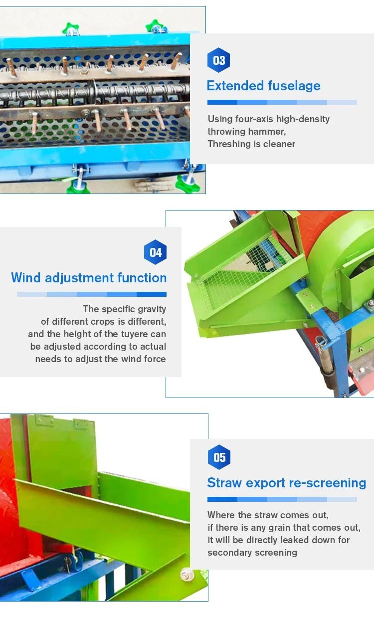 Multi Functional Agricultural Farm Machinery Diesel Agriculture Thresher Machine