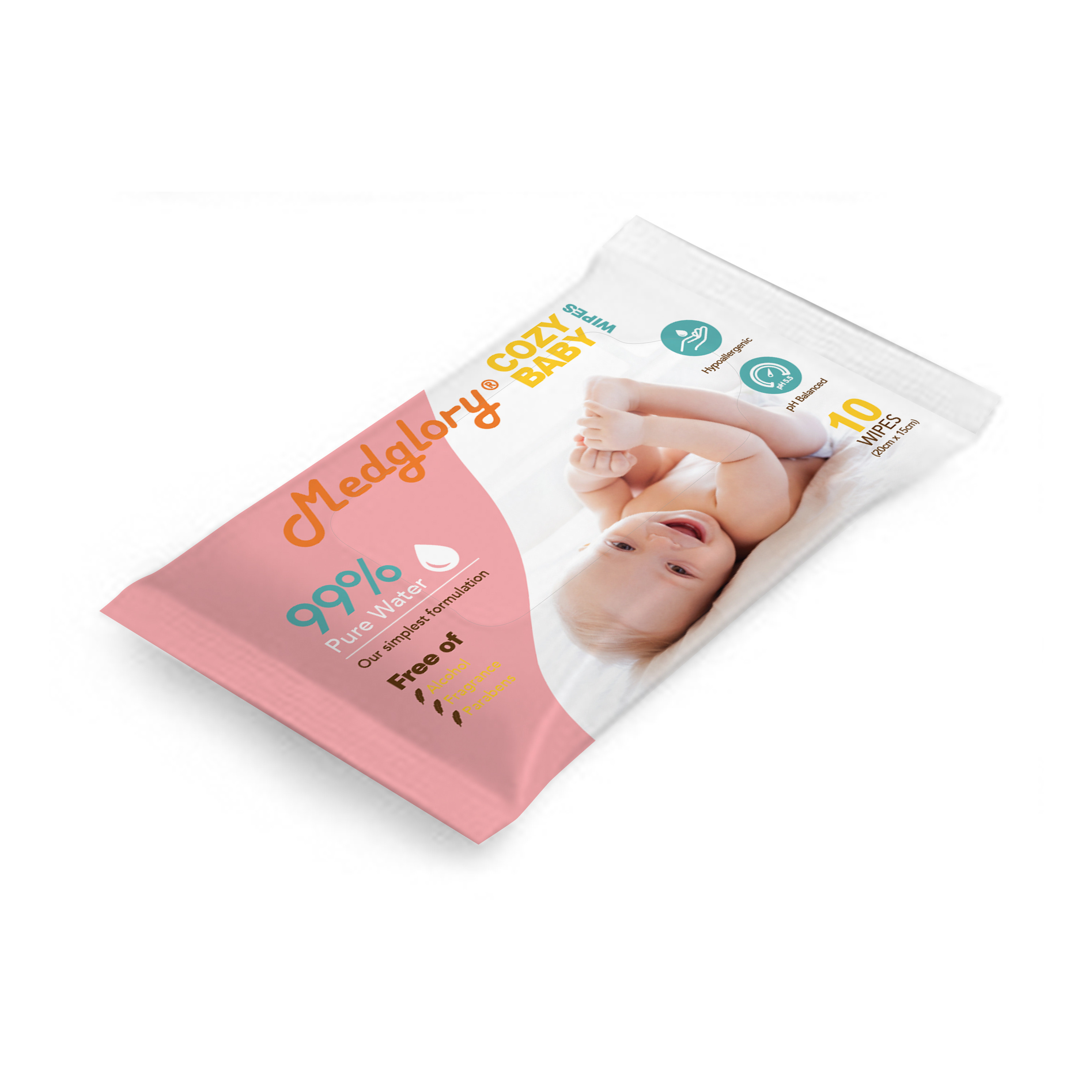Compostable Baby Biodegradable Wet Wipes With Tea Tree Oil Chamomile Aloe Vera