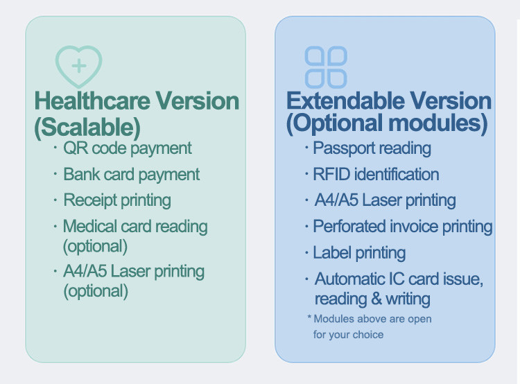 Healthcare Self Service Payment Kiosk With Receipt Printer And Barcode Scanner
