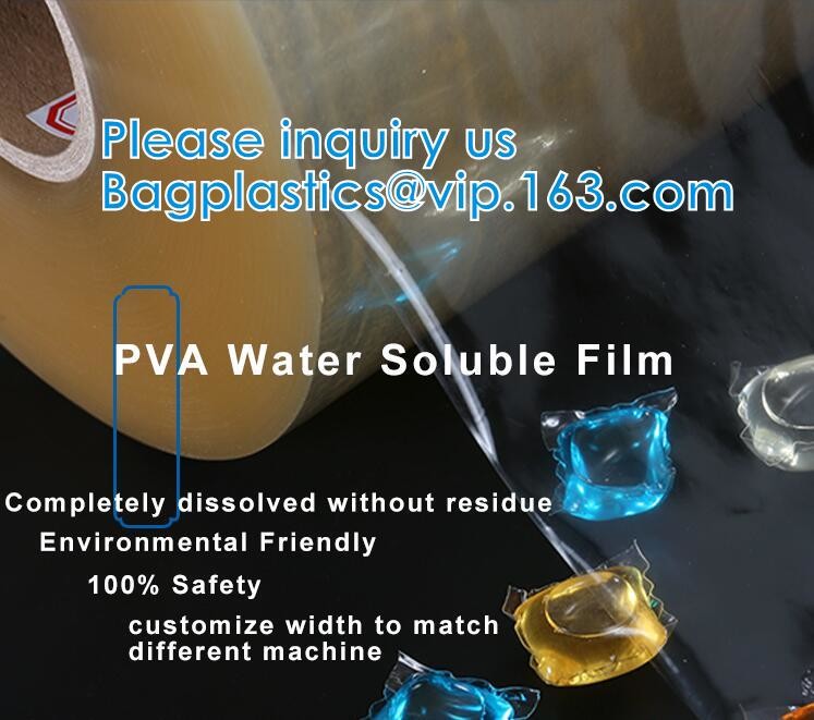 PVA Laundry Film Bags Clothes Washing Powder Capsules Marble Peel Off Film Water Soluble Seed Tape