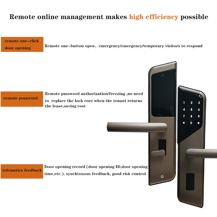 Hotel RFID Smart Door Lock Biometric Aluminum Alloy Material