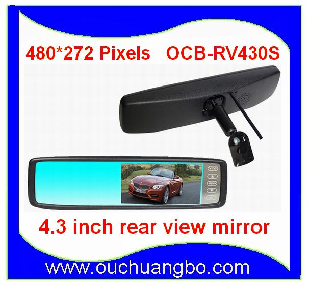 Ouchuangbo 4.3 inch car rear view mirror TFT-LCD digital high-definition display OCB-RV430S