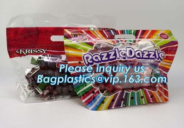 waterproof slider zipper plastic bags zip food packing bag, fresh fruit packaging bag with zipper, slider zip lock grape