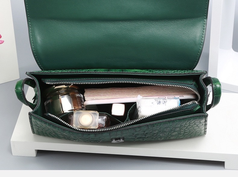 Genuine Crocodile Skin Lady Small Flap Purse Authentic Alligator Leather Women Sling Shoulder Bag Female Cross Body Bag