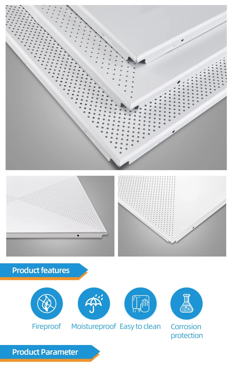 Soundproof and Durable False Aluminium Metal Ceiling Tile for Hospital Interior Decoration