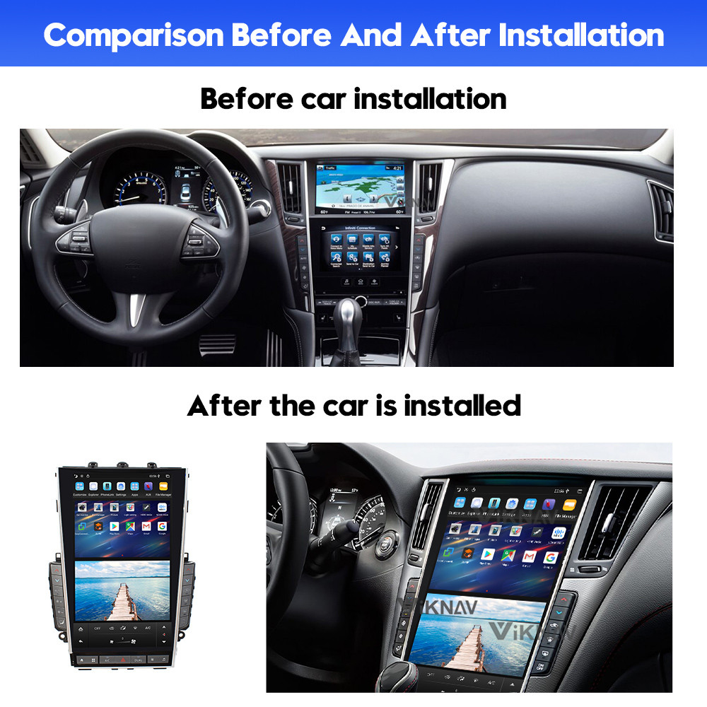 13.6inch Android Car Radio GPS Navigation For Infiniti Q50 Q50L 2012 2020