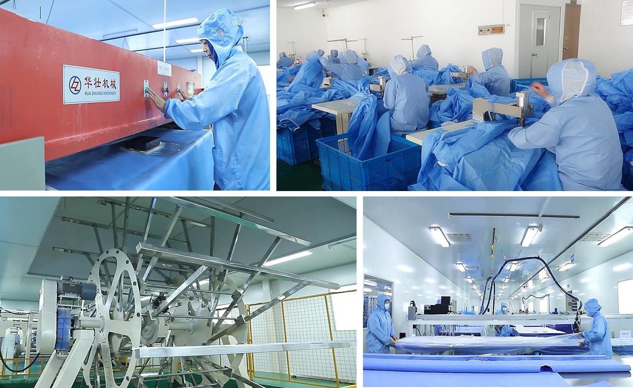 CE ISO13485 Sterile Blue Nonwoven Surgical Gown Pack Supplier For Operation Room