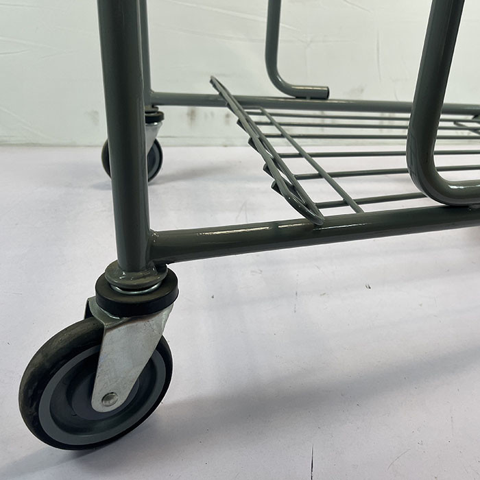 Powder Coating 300L Supermarket Shopping Trolley American Style