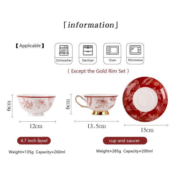 Year Decorations Party Supplies Traditional Chinese Dinnerware Set For 1 Person