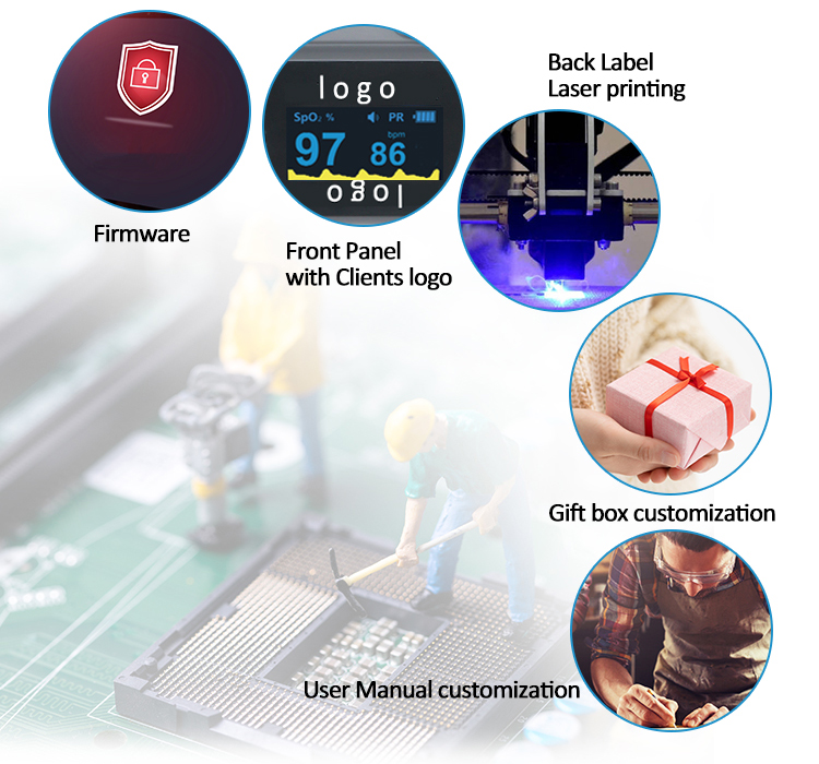 Fingertip Type Blood Oxygen Saturation Monitor OLED Display Quickly Test