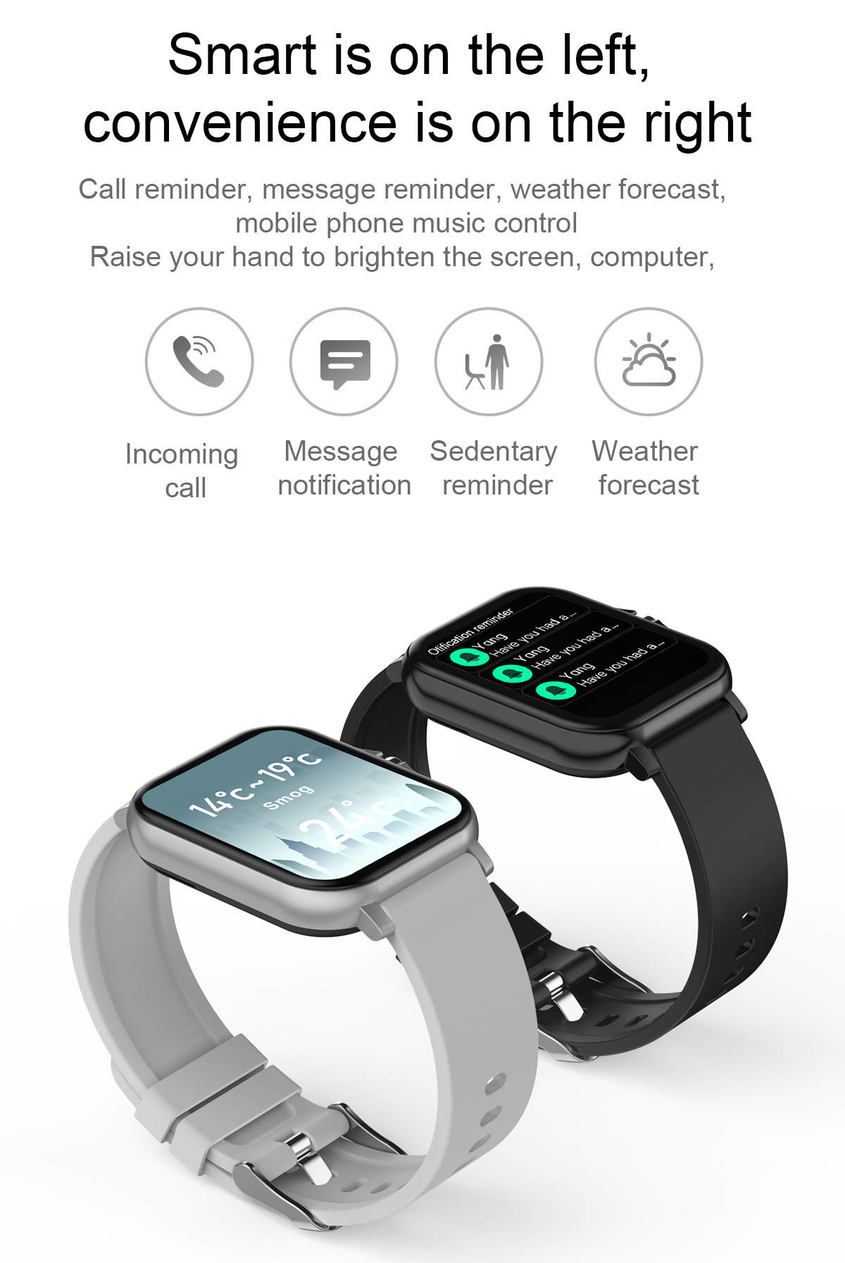 Double UI Switch Smartwatch Sport Calorie Detection SMS Reminder With Two Casual Games