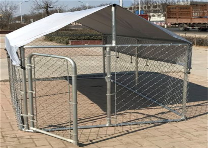 Outdoor Powder Coated Metal Dog Kennel Heavy Duty Galvanized