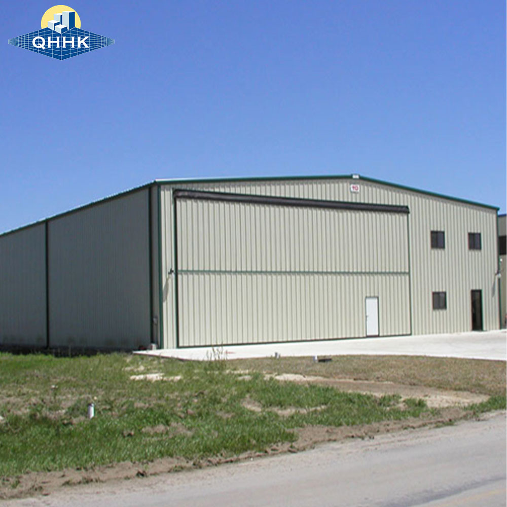 Pre Designed Q355 Steel Structure Hangar H Beam Metal Portal Frame Building