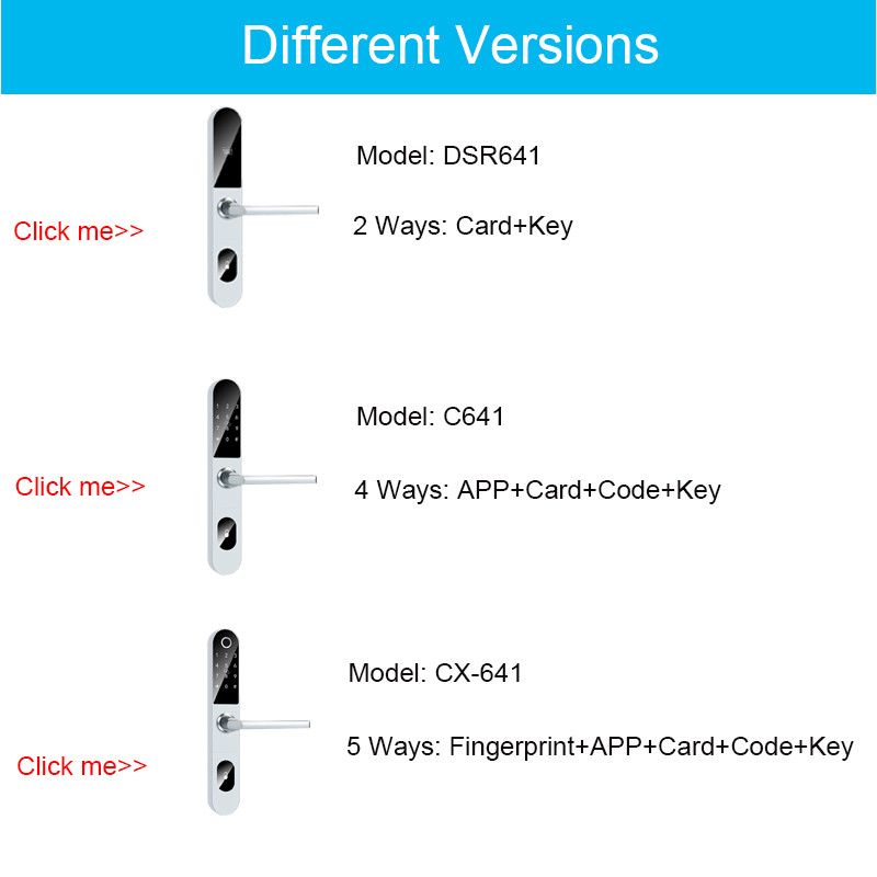 APP Control Digital TTlock Door Lock Smart Fingerprint 6V For Home