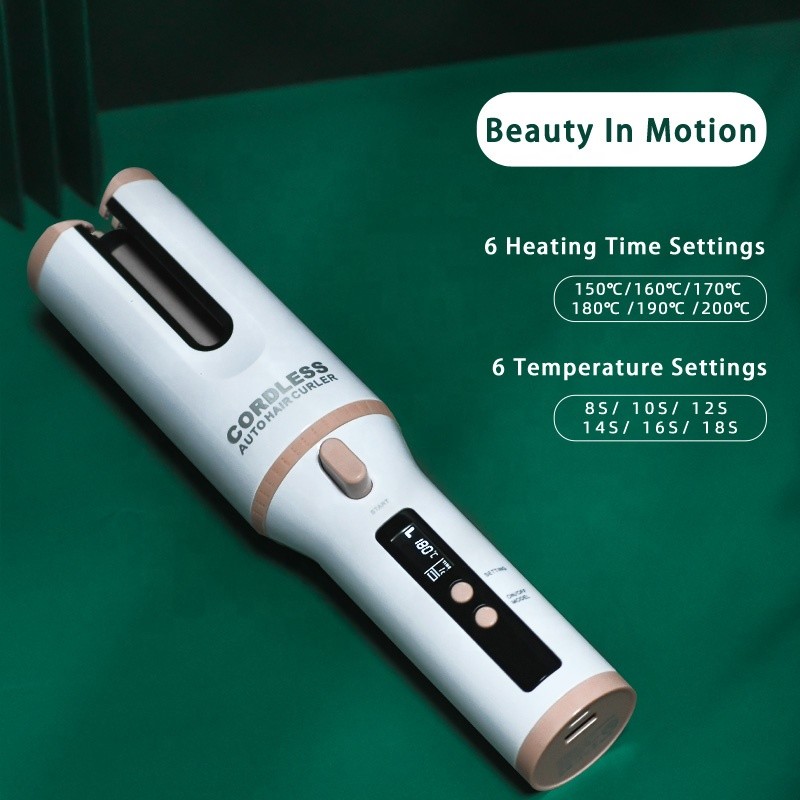 PSE Certified Auto Shut Off 6 Timers Automatic Hair Curler