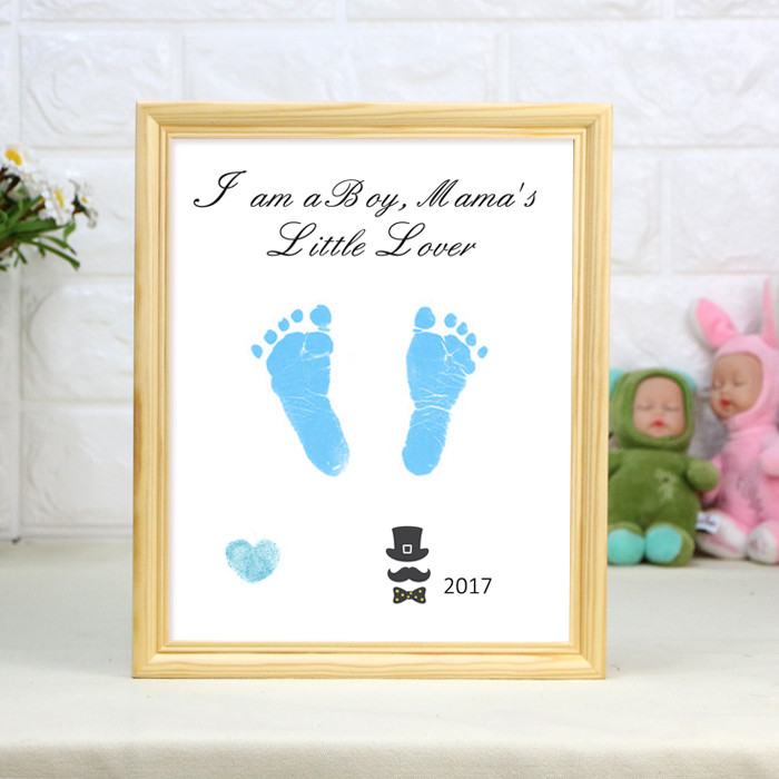 Memory Birthday Baby Birth Souvenirs Ink Handprint / Footprint Kit For Boys Girls