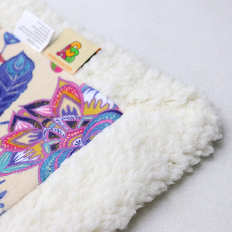 Christmas Customized Printed Sherpa Throw Soft Cozy Plush Fleece Blankets for Sofa Bedding Winter