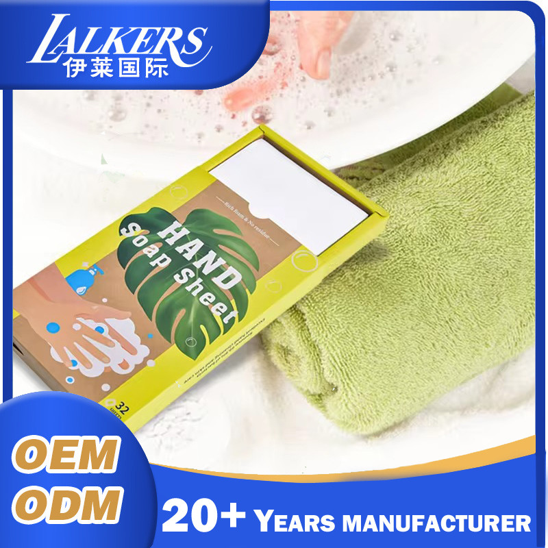 Travel Outdoor Cleaning Dissolving Hand Soap Sheets Easy Dissolved Eco Friendly