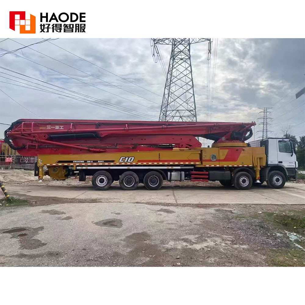 Good Partner SANY 72m mounted trailer price putzmeister spare parts used mobile sale concrete pump truck