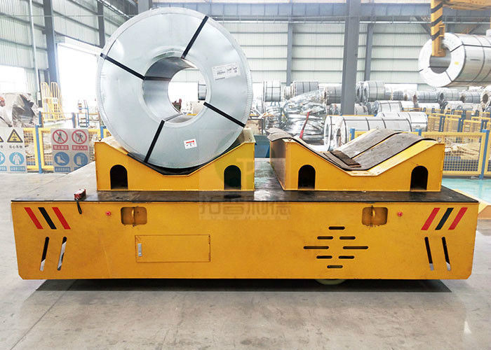 Customized Heavy Duty Steel Factory Battery Propelled Automatic Transfer Cart For Coils Handling