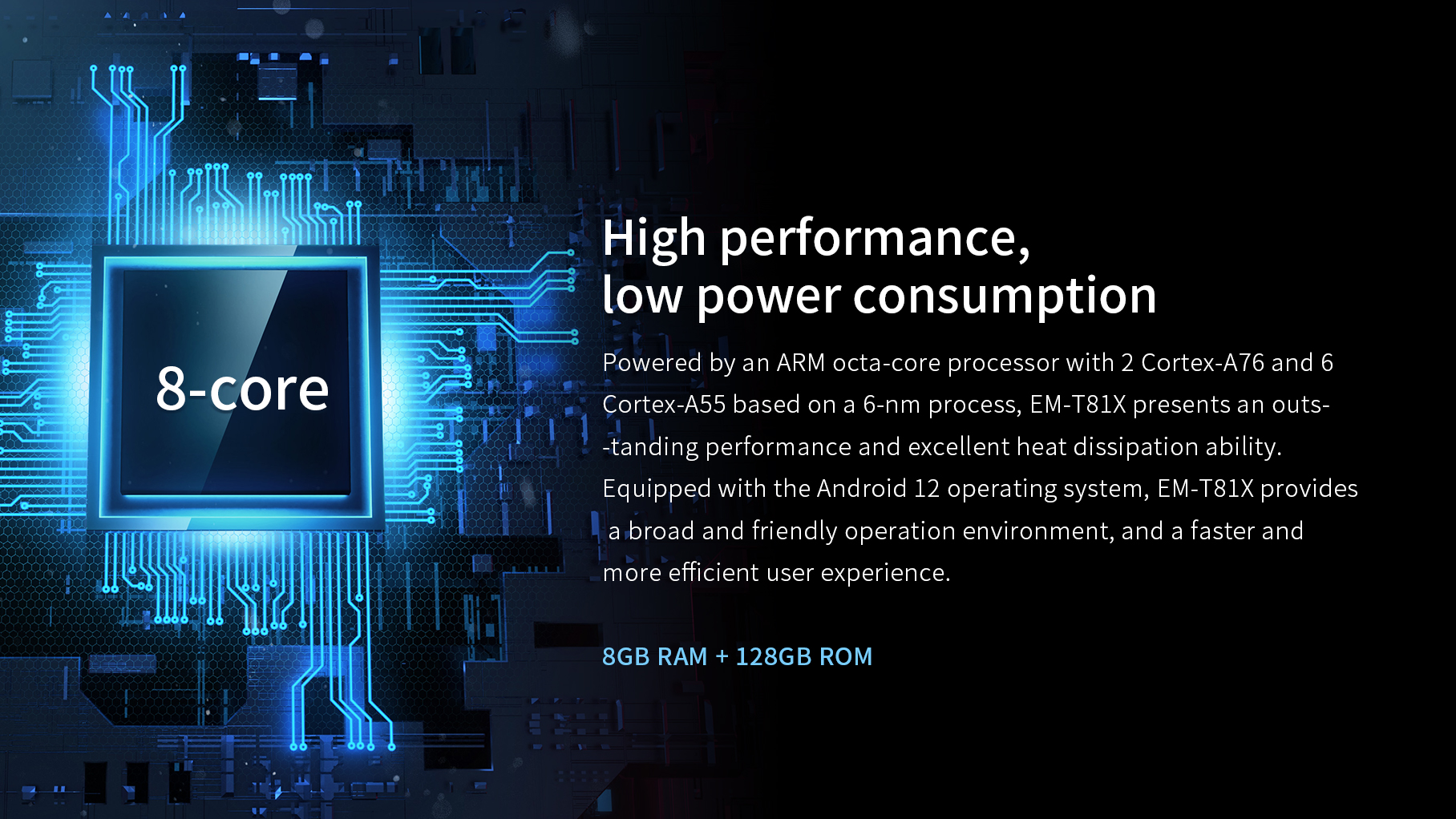 Waterproof IP65 8 inch Rugged Tablet with NFC and ARM Octa-Core Processor Android 10