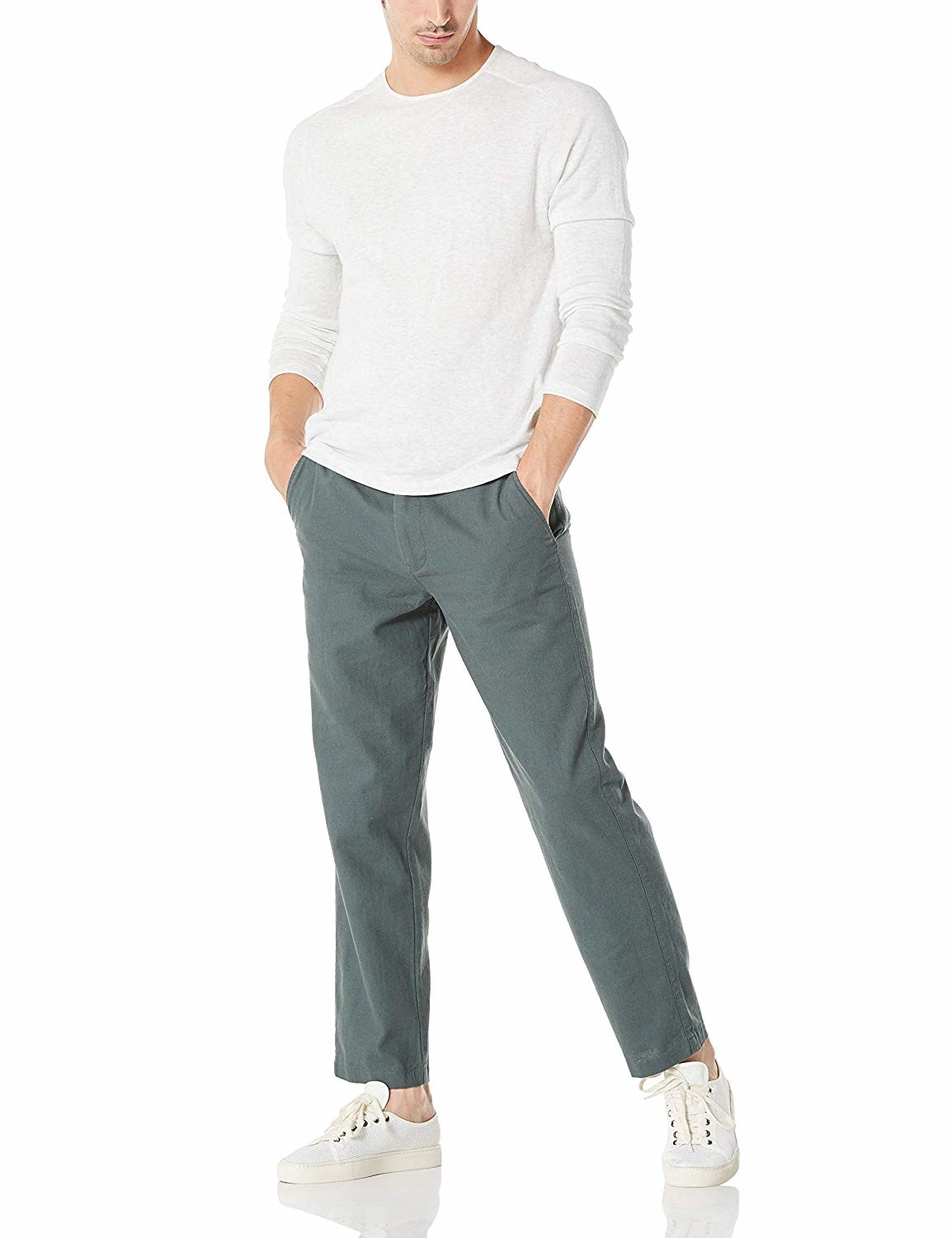 Stylish Lightweight Mens Cotton Linen Trousers Size 32~Size 48 Mens Pants