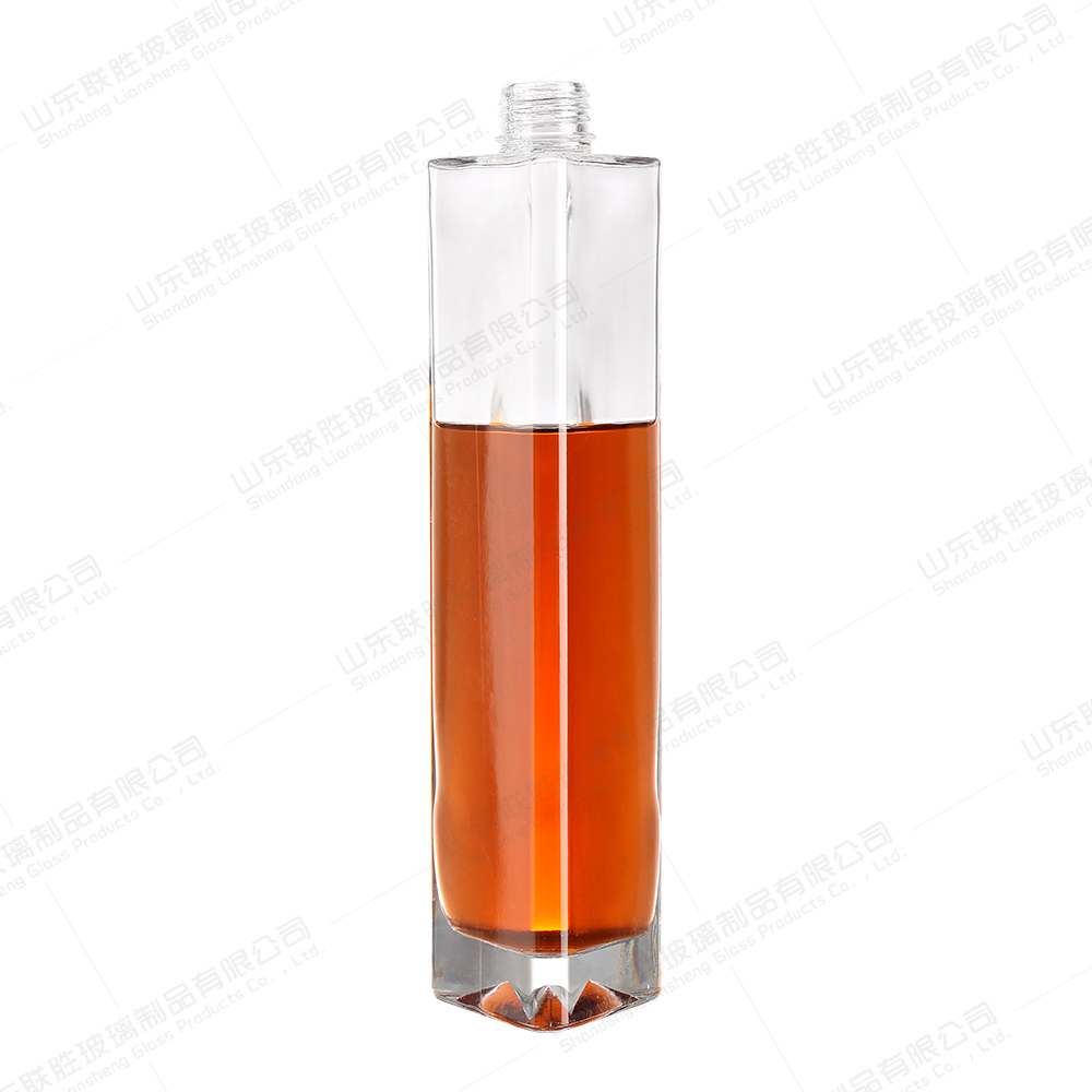 Rubber Stopper Sealed Triangular Prism 50ml 100ml 500ml Brandy Whiskey Glass Bottles