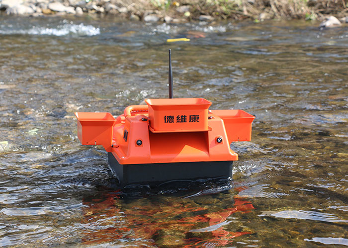 Orange bait boat fish finder DEVC-202 3-4 Class Wave Resistance RoHS Certification