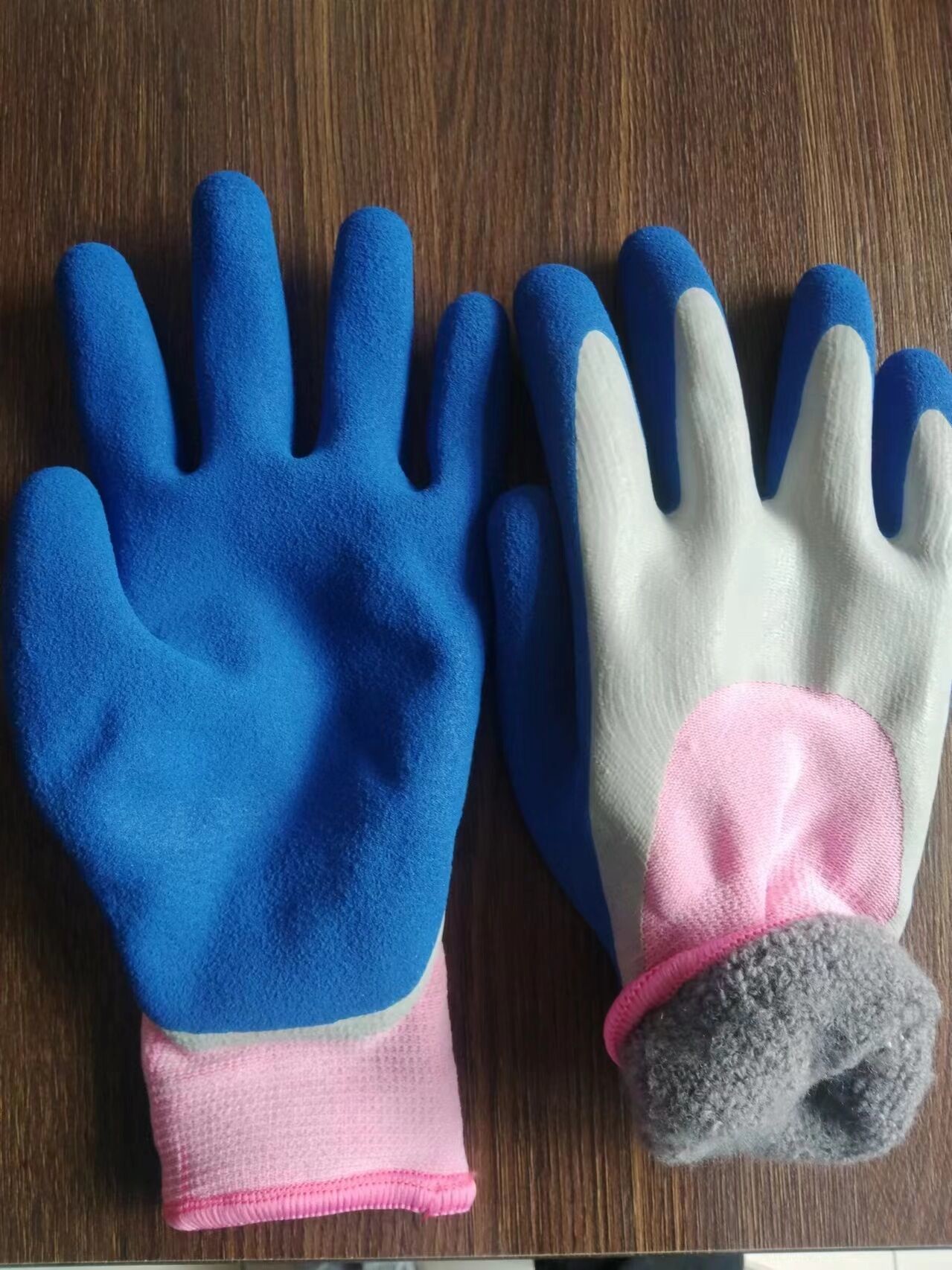 winter use double layer latex coated work gloves safety work gloves