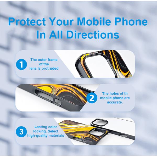 Shockproof Sublimation Phone Case Blank Heat Press Cell Phone Case Customized For 15