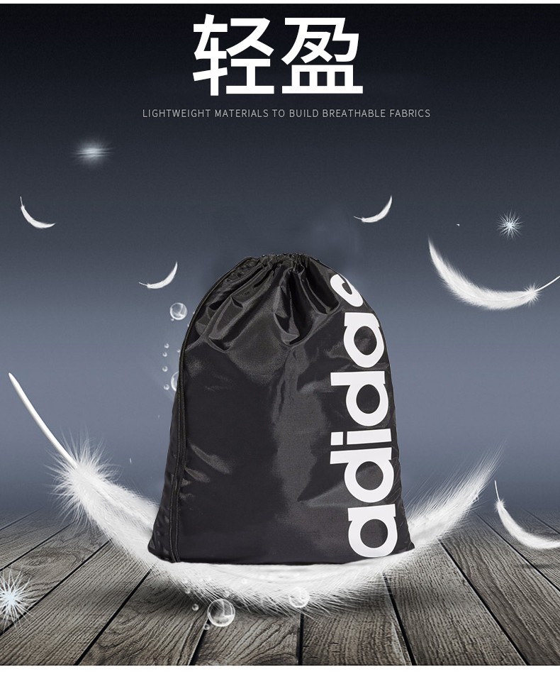 Exercise Fitness Durable Drawstring Backpack With Letter Patterned Printing