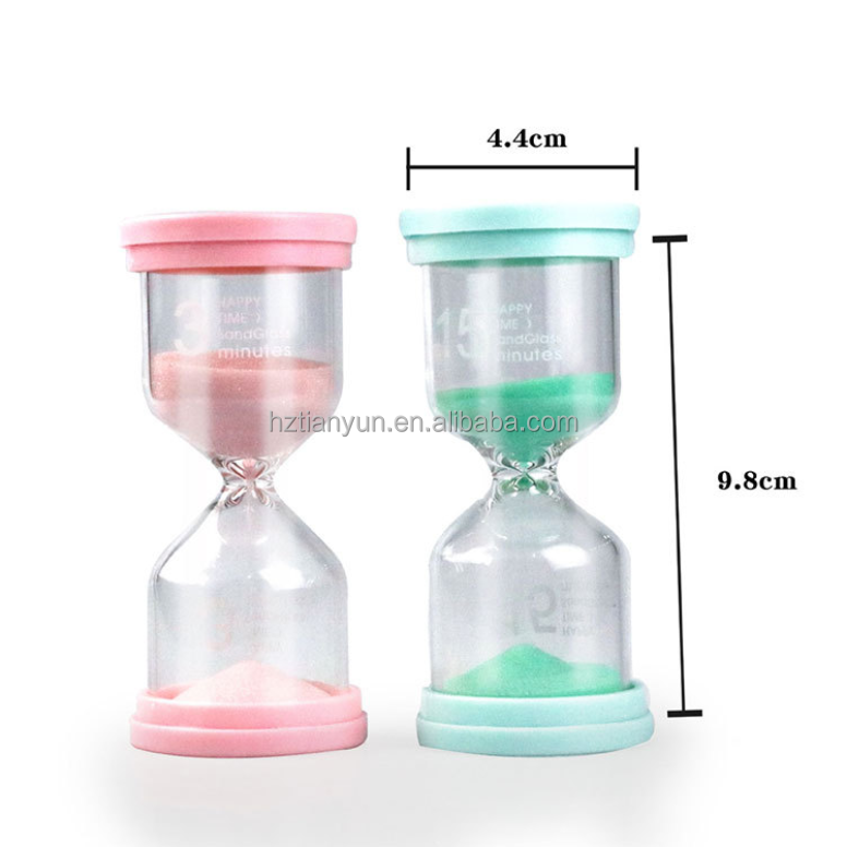 Bathroom Ten Minute Hourglass Sand Timer Blue orange red White Sand Timer