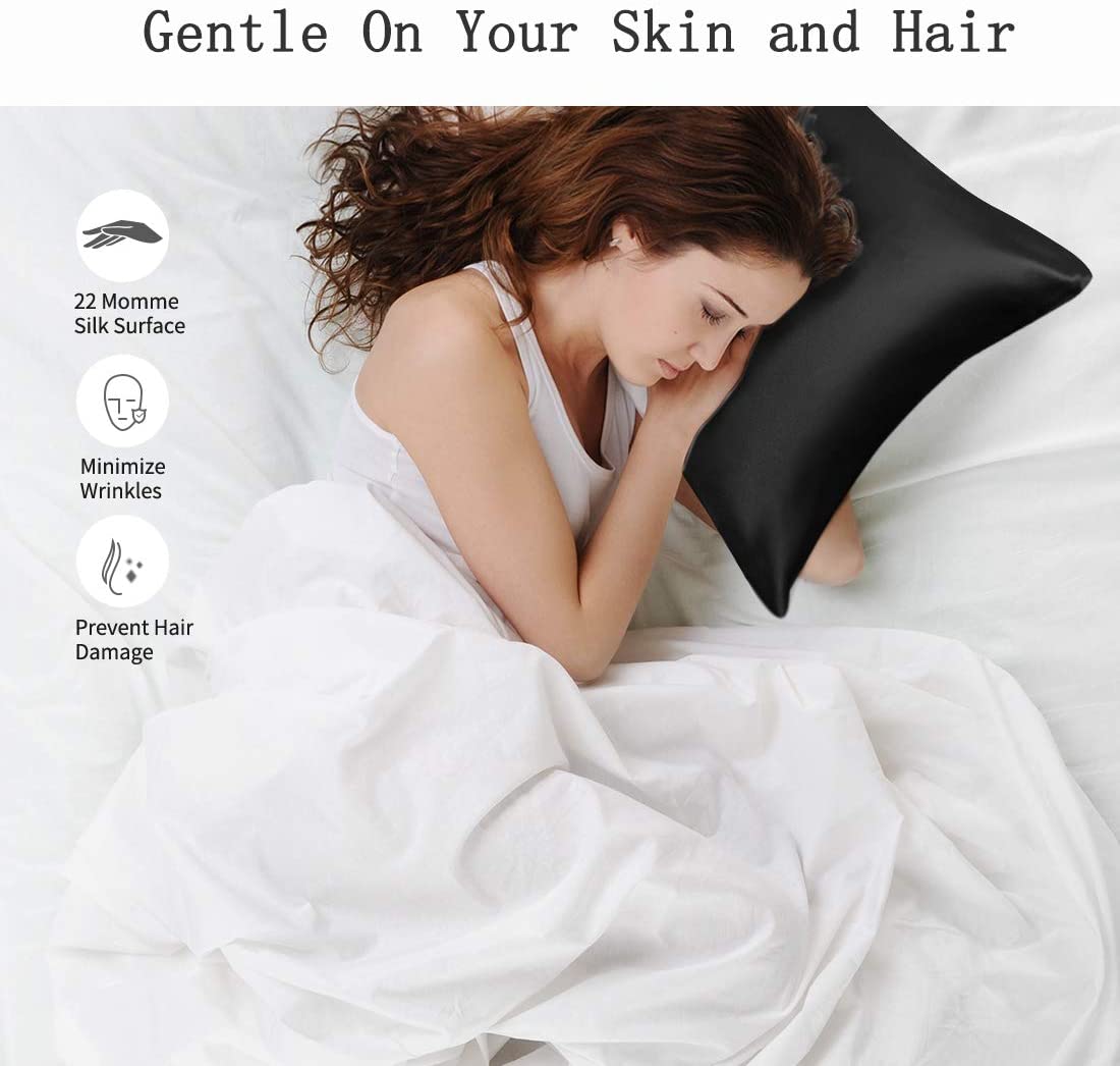 100% Silk Pillowcase For Hair 22mm Mulberry Silk Pillow Cases With Logo