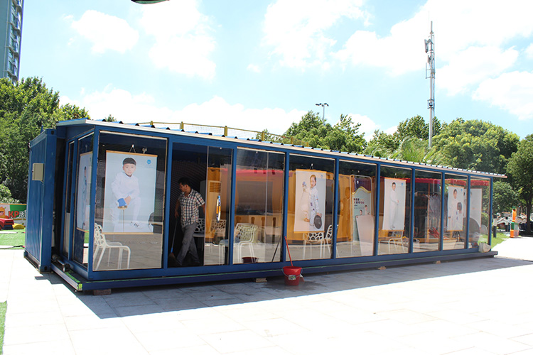 40HC Expandable Prefabricated Shipping Container Exhibition For Show