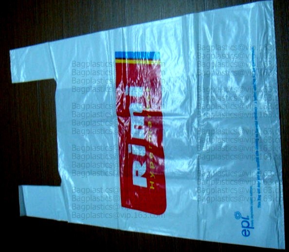 Large Plastic Grocery T-Shirt Bags - Plain White,Thank You Grocery Shopping Bags Biodegradable Reusable Recyclable Pack