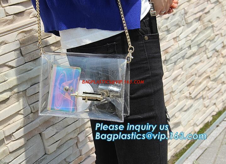 Fashion PVC Tote Bag Shoulder Handbag Transparent PVC Beach Bag, Fashion transparent pvc ladies shoulder bag crossbody s