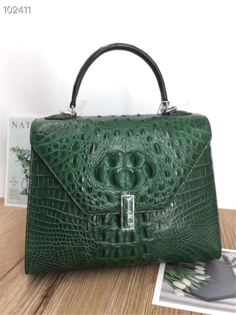 Fashion Genuine Crocodile Skin Lady Handbag Exotic Real True Alligator Leather Female Purse Women Three-way Shoulder Bag