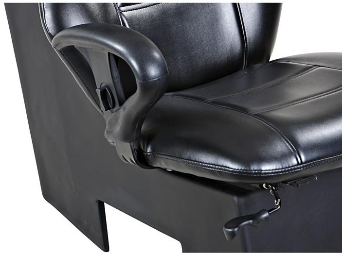 Black Fiberglass Hair Salon Shampoo Chairs With Stainless Steel Tap And Drain