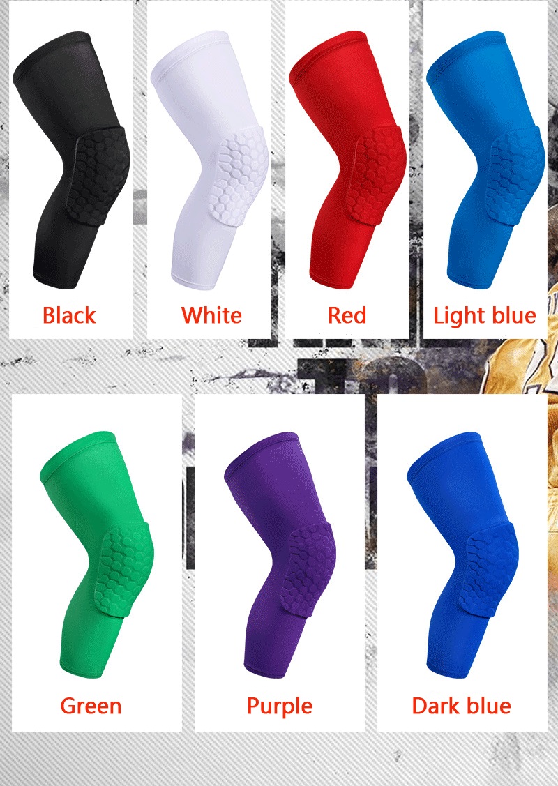 High Elastic Protection Compression Leg Brace Anti Collision Honeycomb Leg Sleeve