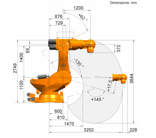 KR1000 1300 Kuka Robot Arm Titan PA Use For Palletizer And Handling