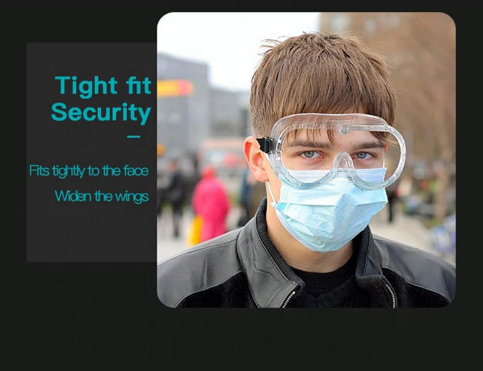 Absorbing 99% UV Surgery Safety Glasses Chemical Resistant Enclosed Labor