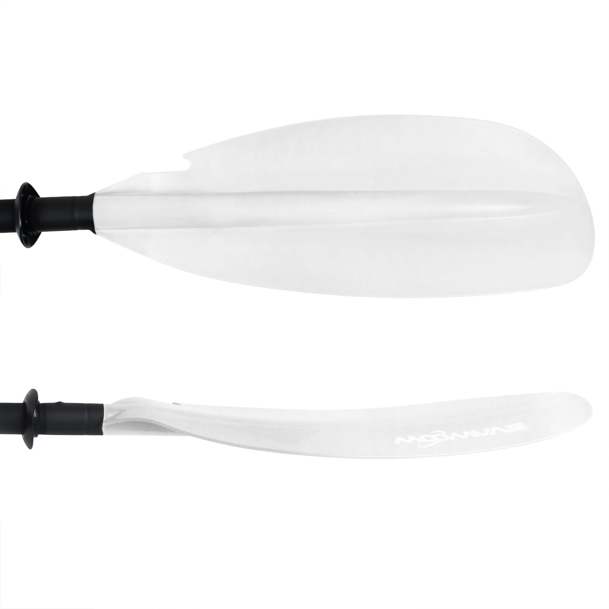 OEM Woowave Aluminum 2 Pieces Paddle Fiber Glass Kayak Paddles for Fishing Canoe Paddle