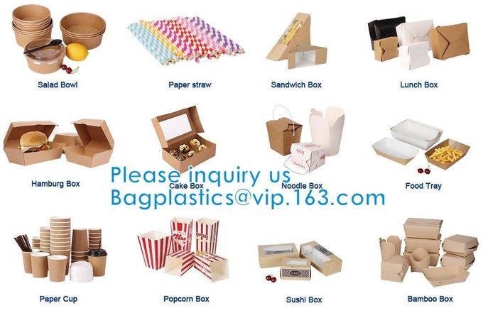 Triangle Food SLICE CAKE BOX, Salad, HUMBURGER BOX, BOAT TRAY, LUNCH BOX, HANDLER, CARRIER, BOWL, CUP 7