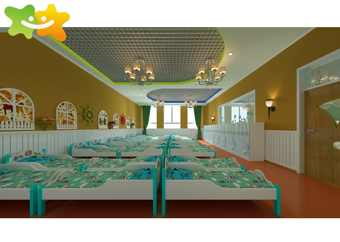 Circular Arc Design Pre Kindergarten Classroom Layout Wood PP Plastic Material