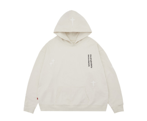 GRKC 100 Cotton Solid White Plain Pullover Sweatshirt Modern Casual Printed Color Long Sleeve Hoodie