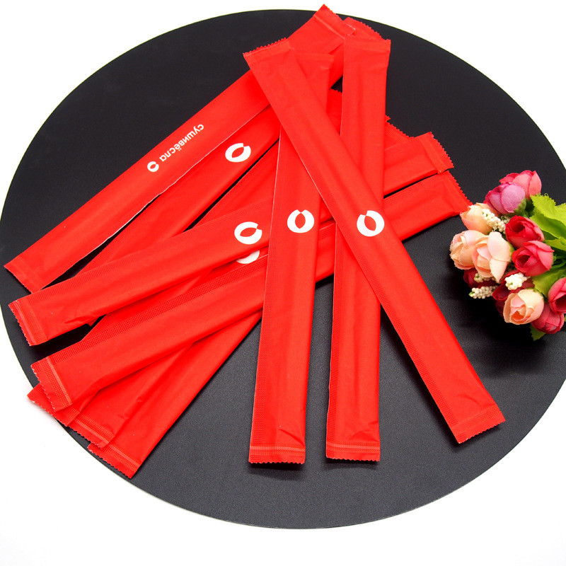 Carbonized Disposable Bamboo Chopsticks Customized Individually Wrapped