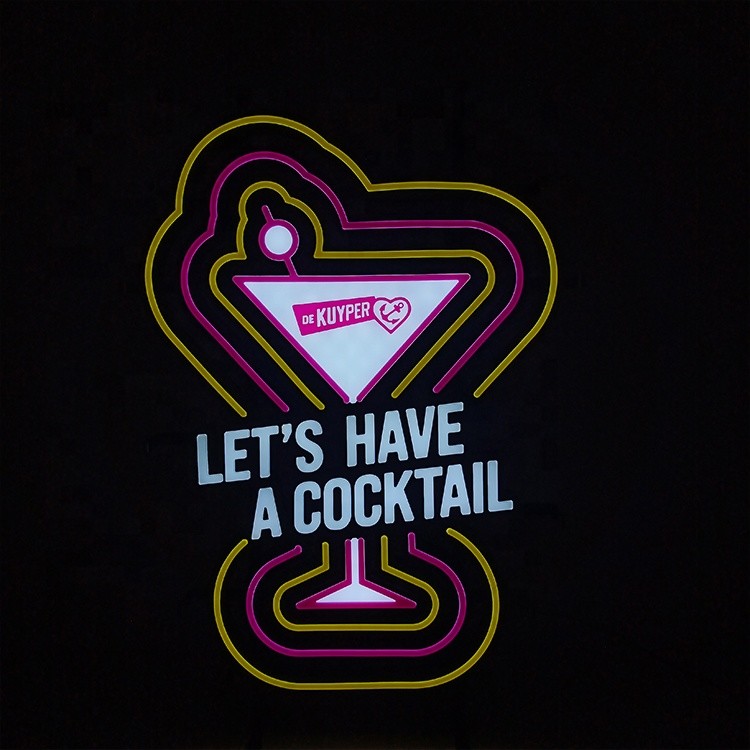 Purple Rohs Neon Word Lights 110vac Adaptor Indoor Neon Sign