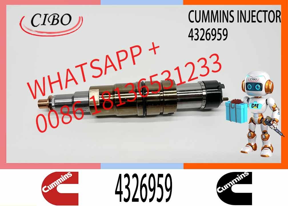 Genuine Cummins diesel engine 4326959 ISZ QSZ Injector 4326959 1881565 2031835 2872405 2872544 2894920 2897320