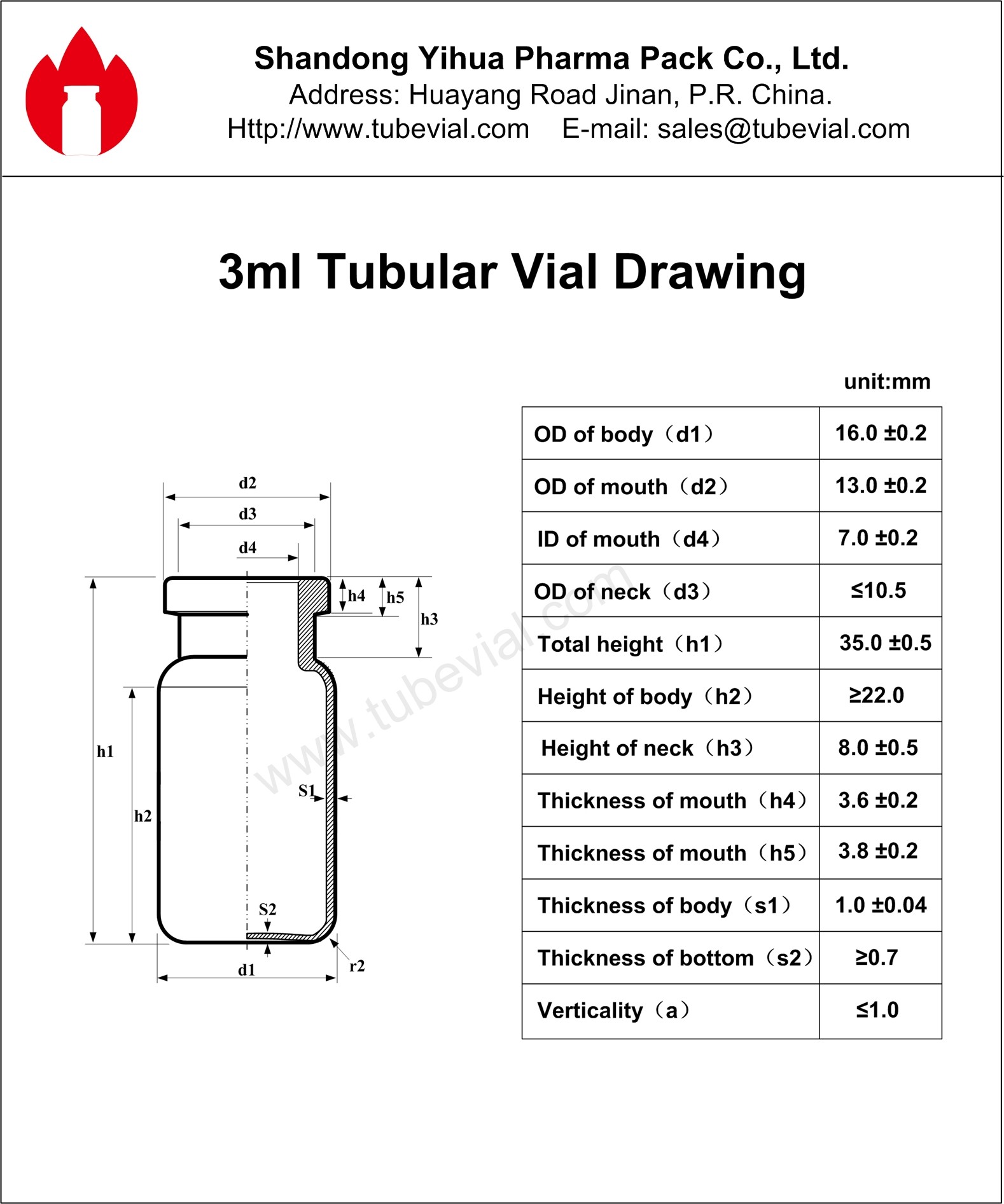 3ml Amber Mini Glass Tube Vial With Flip Off Cap