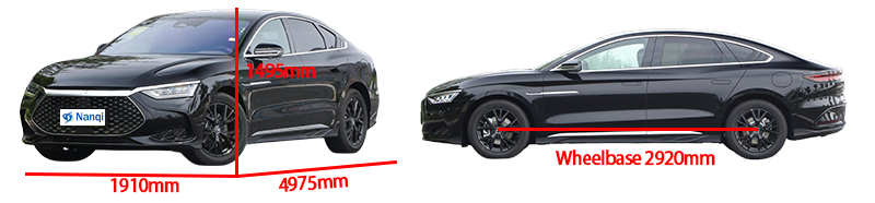 Streamline Body Design BYD Han DM , BYD Plug In Hybrid Sedan 5 Seater